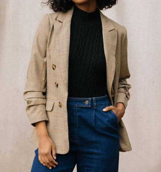 Skies Are Blue - Oversized Plaid Jacket