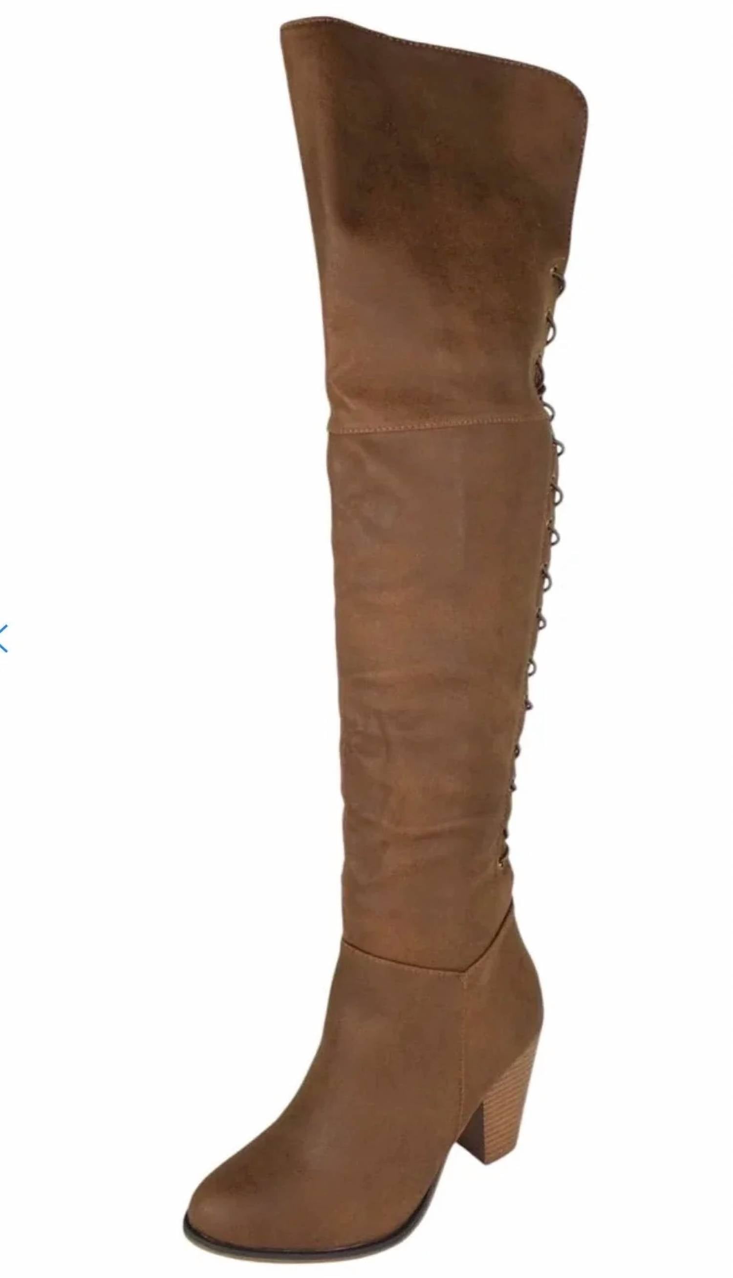 Surelymine - Women's Convertible Lace-up Knee-high And Thigh-high Boots