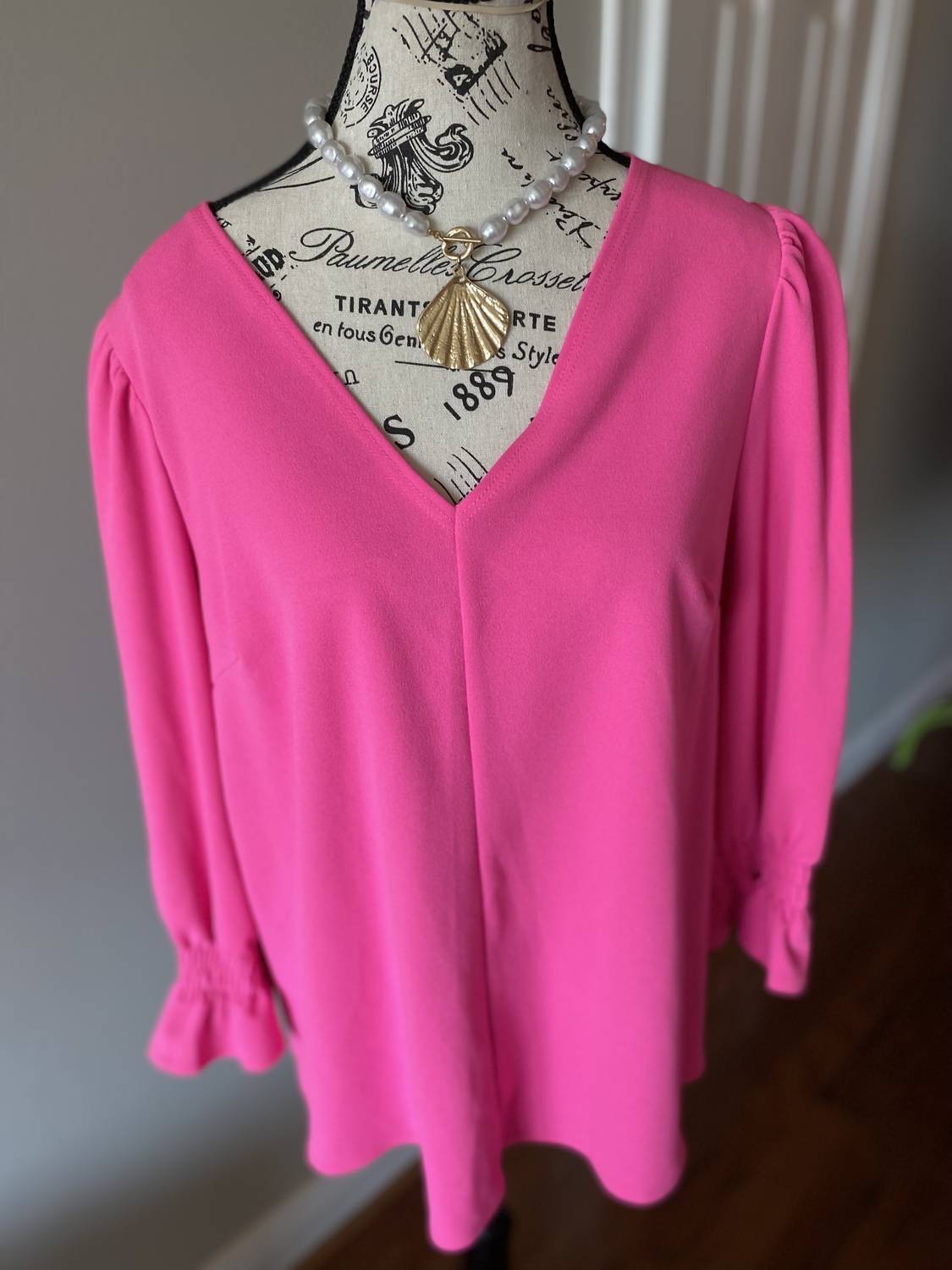 Carole Christian - Women's Smocked Sleeve Top