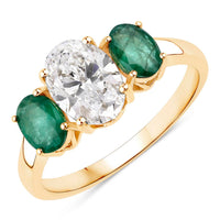Diana M Jewels Women's Oval Lab-grown Diamond Fashion Ring (2.13 Ct) - Classic Plus in 14k yellow gold - women's jewelry