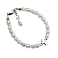 Cherished Moments - Baby Amelia Sterling Silver And Pearl Bracelet