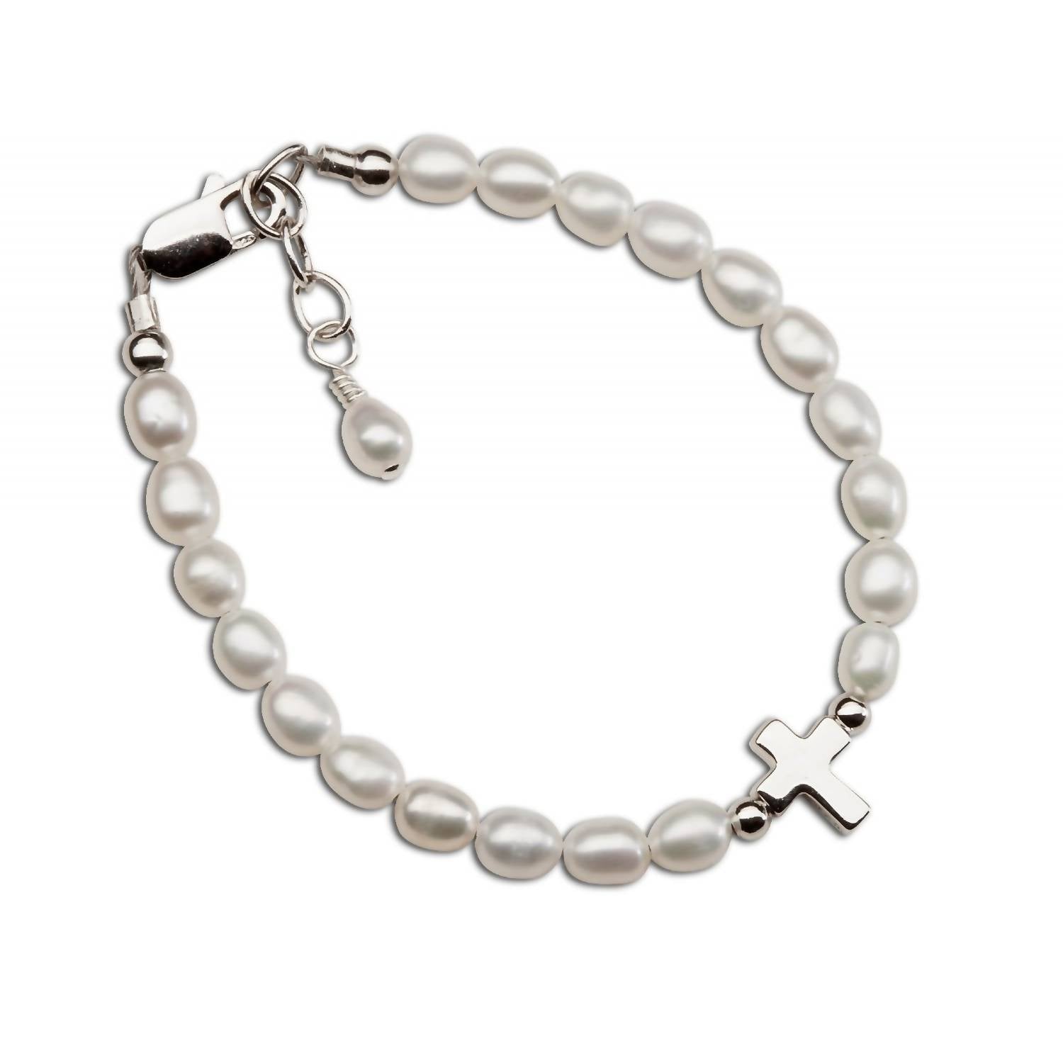 Cherished Moments - Baby Amelia Sterling Silver And Pearl Bracelet