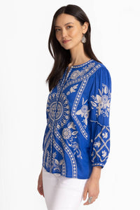 Johnny Was - Scallop Sleeve Embroidered Blouse