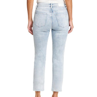 PISTOLA Monroe High Rise Cigarette Jean in dune distressed - women's jeans - detail view