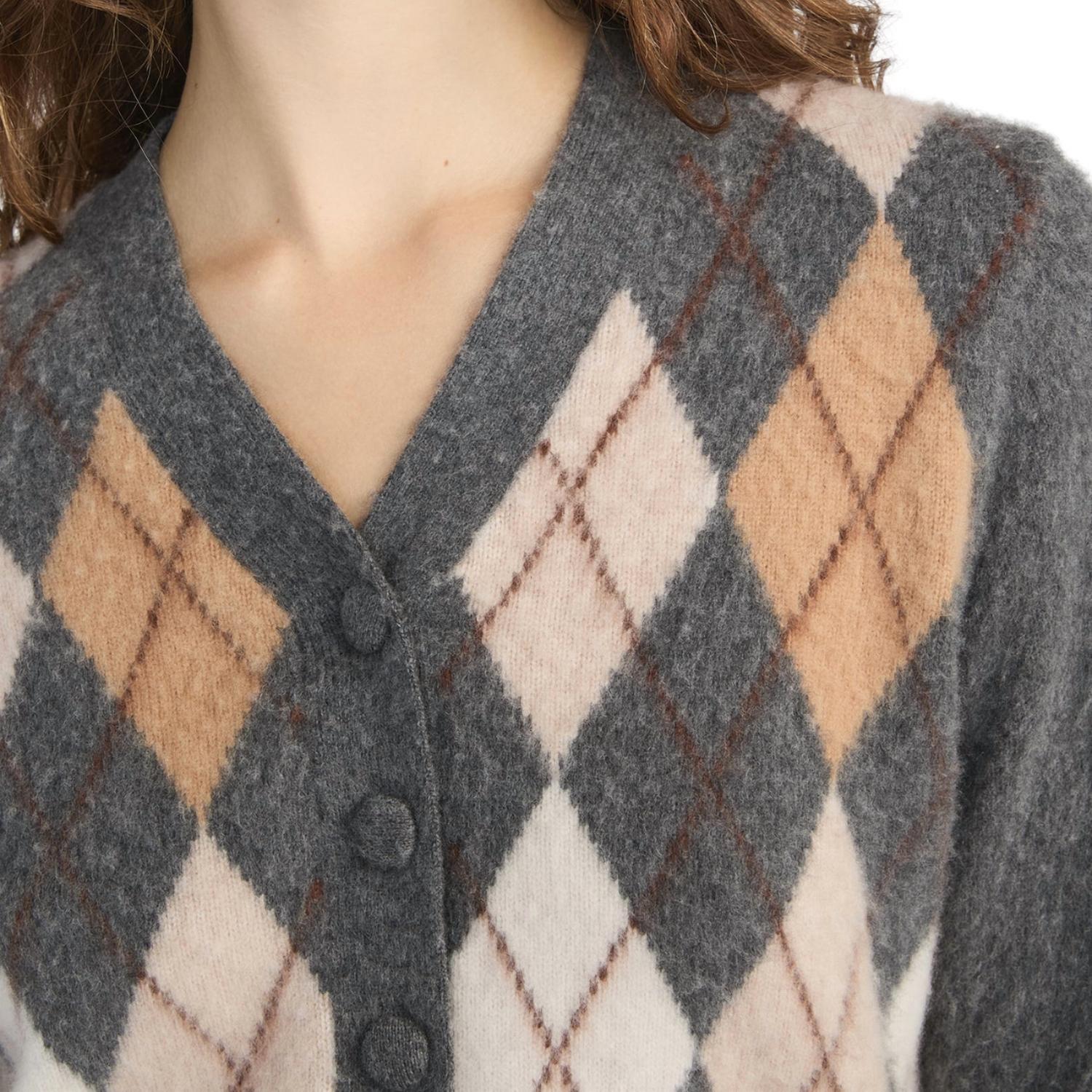 Frame - The Brushed Argyle Cardigan