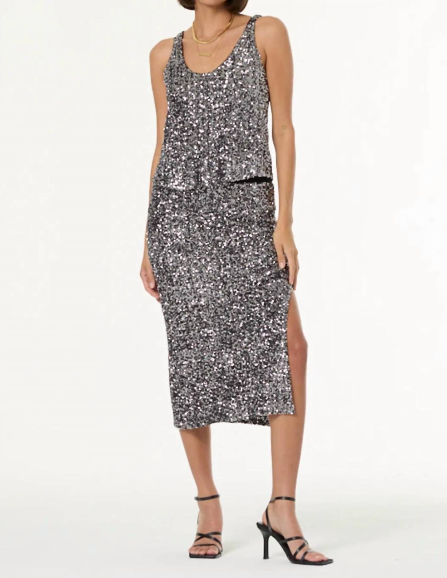 Young Fabulous & Broke - Tyla Sequins Midi Skirt