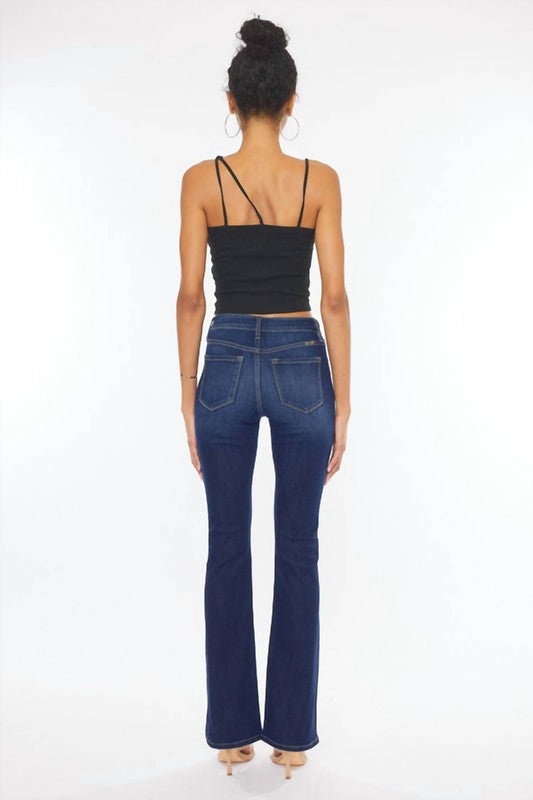 Kancan - Natalie High Rise Side Slit Bootcut Jeans