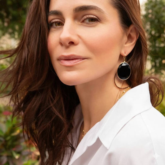 Marlyn Schiff - Women's Faceted Glass Drop Earring