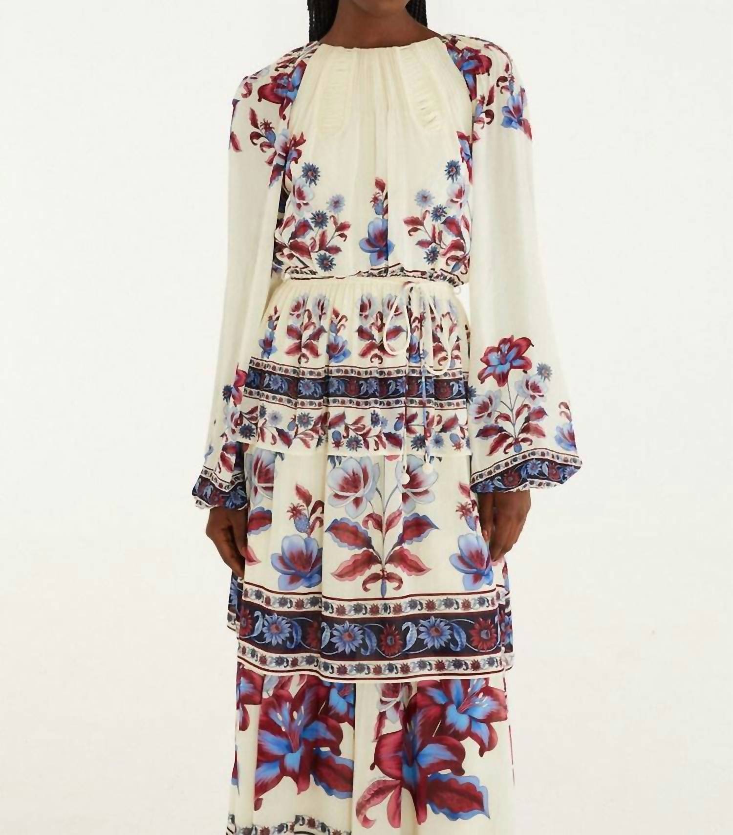 Farm Rio - Malu Winter Long Sleeve Maxi Dress