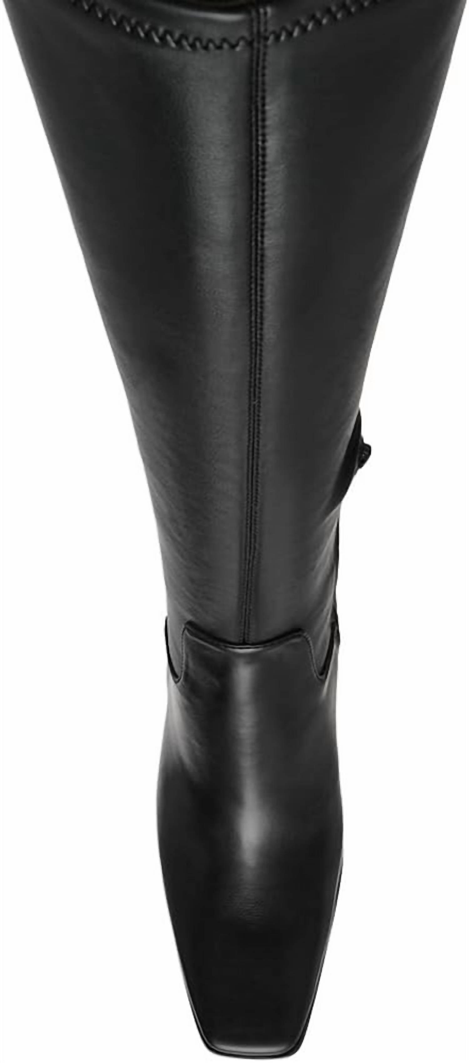 STEVE MADDEN Women's Lamarca Block-heel Stretch Dress Boots in black - women's shoe - view 4