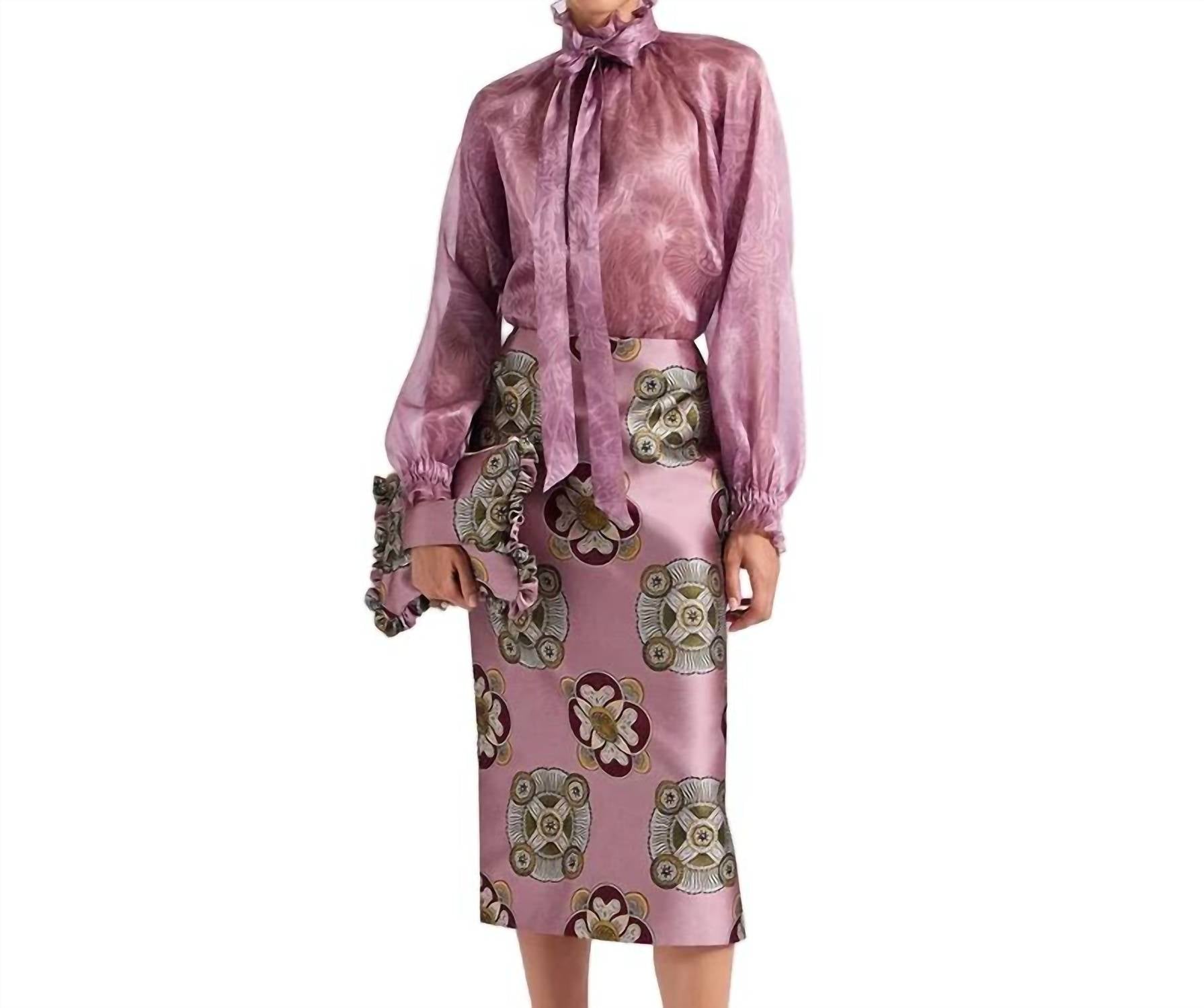 La Doublej - Floral-print Pencil Skirt