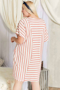 Stripe Midi Plus Dress
