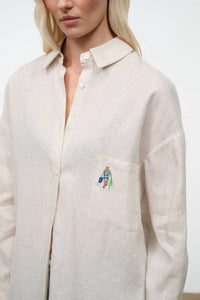 Staud - Sandbar Linen Button Front Top