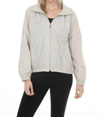 Joseph Ribkoff - High Neck Zip-up Windbreaker