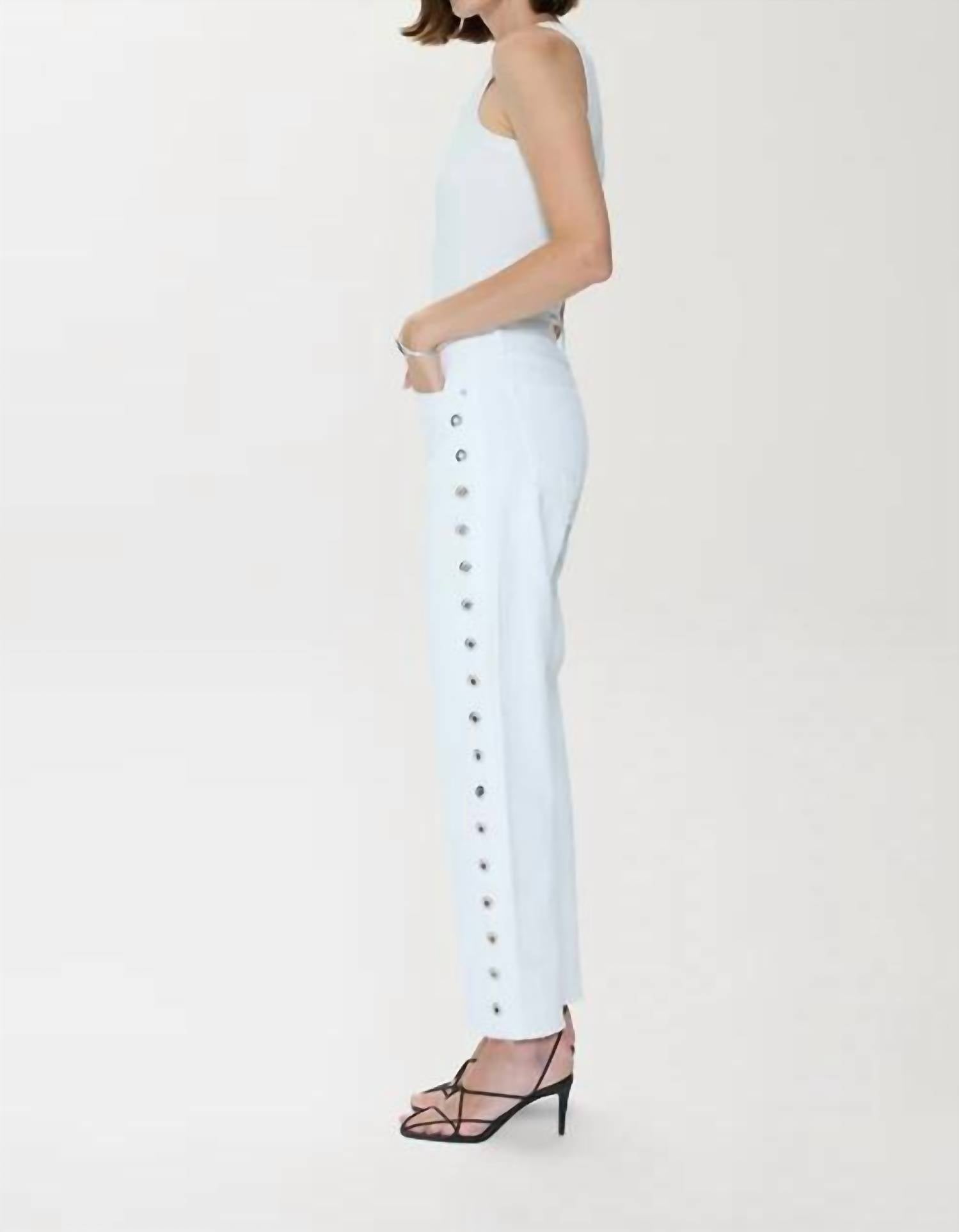 Pistola - Lexi Mid Rise Bowed Straight Jeans