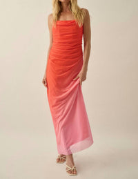 Promesa - Ombre Mesh Ruched Maxi Dress
