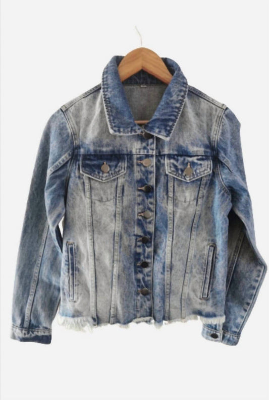 Tiana - Women Cherries Denim Jacket