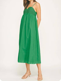 Strut & Bolt - Top Stitch Bustier Linen Midi Dress