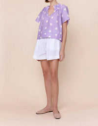 Sofia - Natalie Smocked Neck Blouse