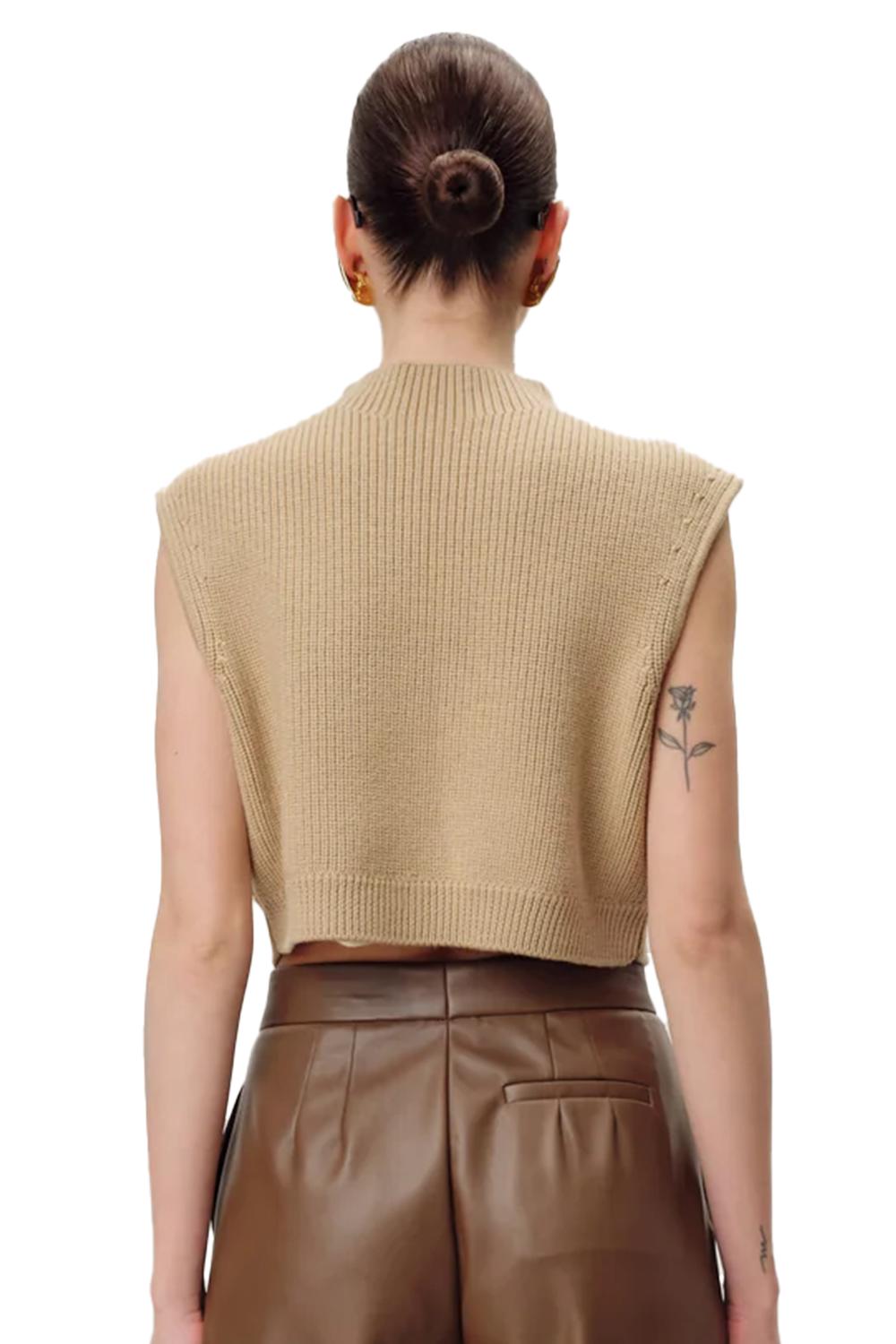 Ronny Kobo - Lumina Mock Neck Sleeveless Knit Top