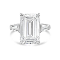 Diana M Jewels - Women's Emerald & Baguette Lab-Grown Diamond Fashion Ring (12.00 TCW) - Luxe