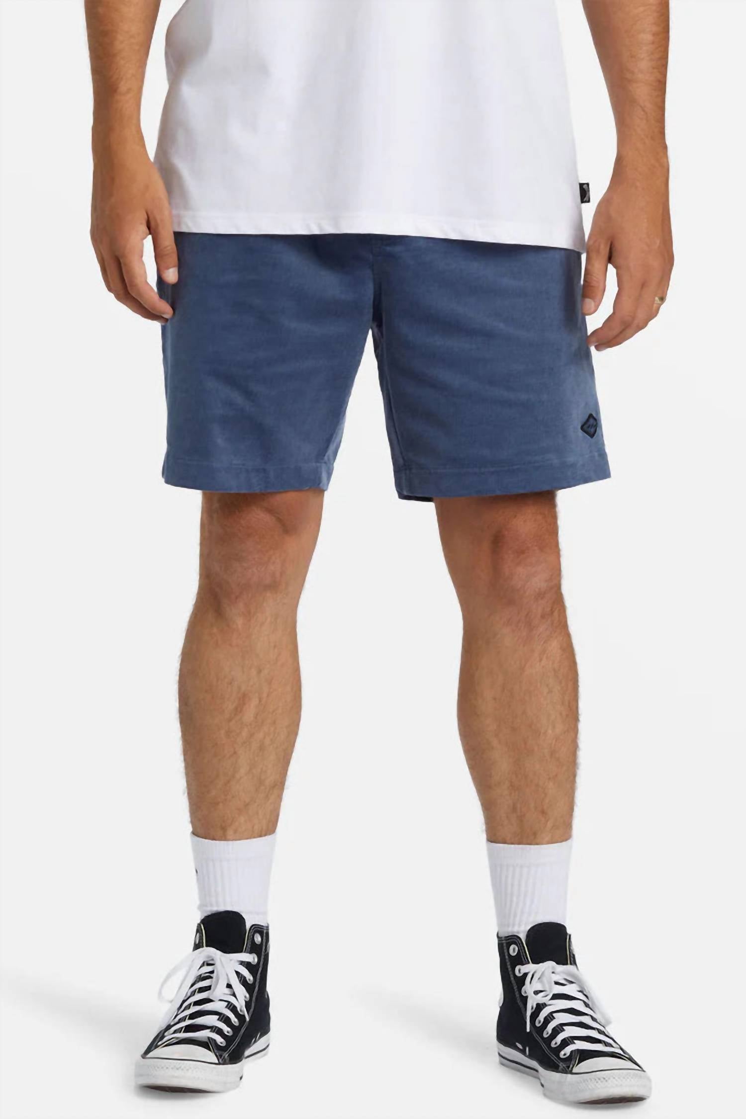 Billabong Larry Layback Cord Shorts in slate blue - men's shorts