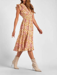 Midi Sleeveless Ruffle Dress