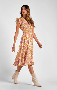 Midi Sleeveless Ruffle Dress