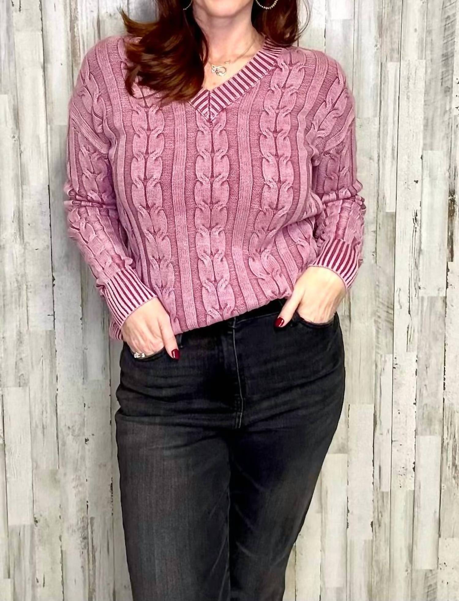 Charlie B - Brooke Cable Knit Sweater