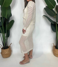 Kld. Signature - Open Knit Midi Skirt