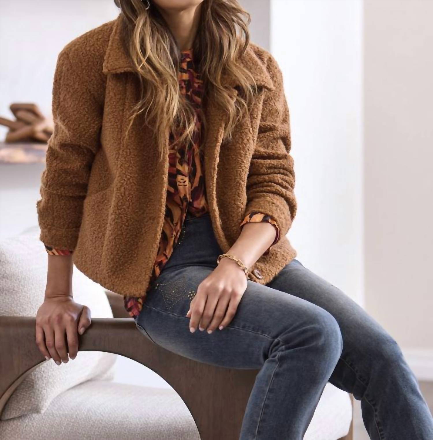 Tribal - Soft Boucle Button-front Jacket