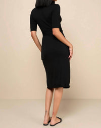 Lulus - Forget Me Knot Midi Wrap Dress