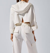 HEROINE SPORT Ava Cropped Jacket in white - women's jacket - view 4