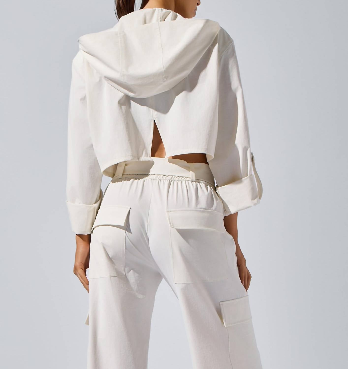 HEROINE SPORT Ava Cropped Jacket in white - women's jacket - view 4