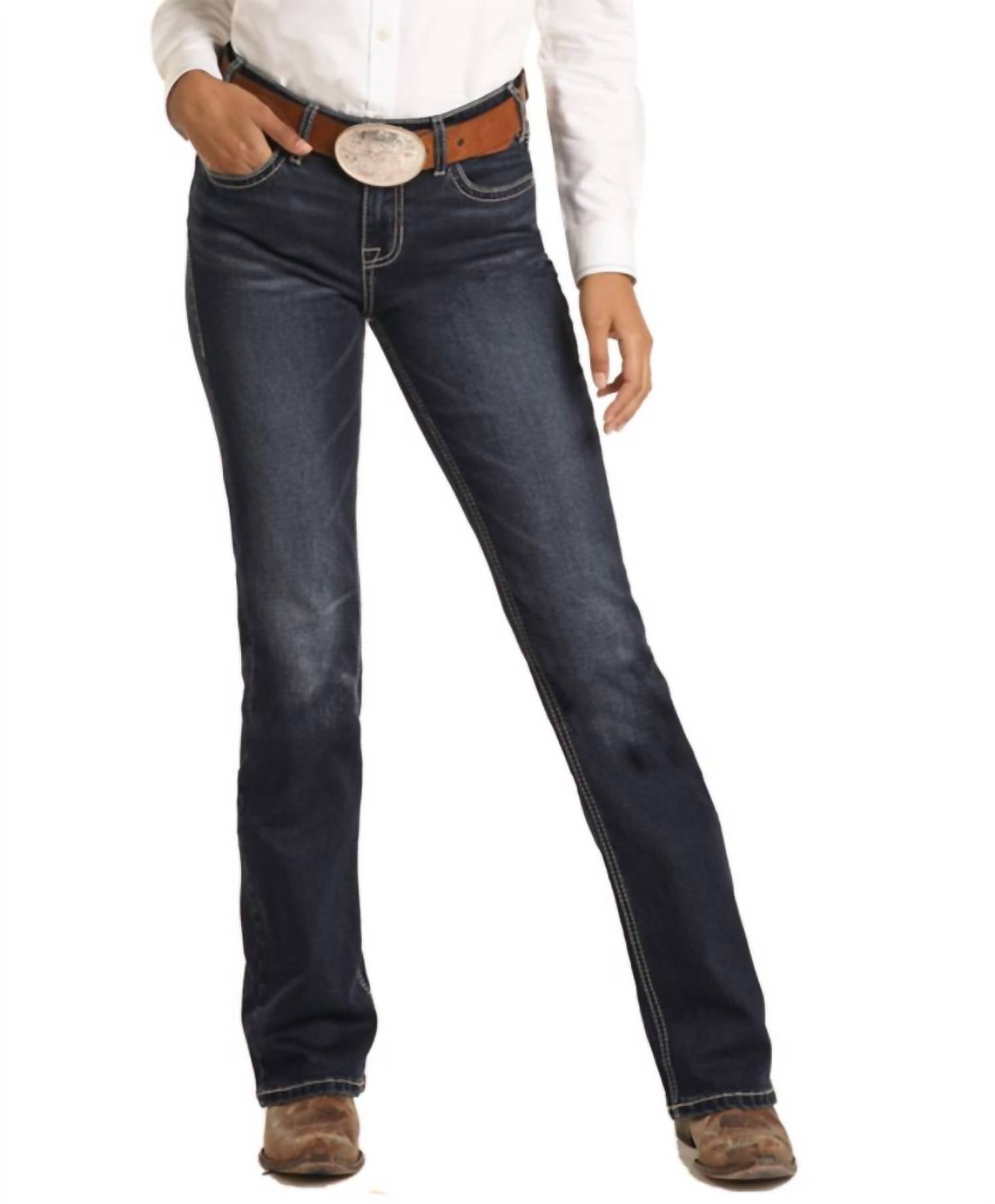 Rock & Roll Cowgirl - Relaxed Mid-rise Straight Leg Jean