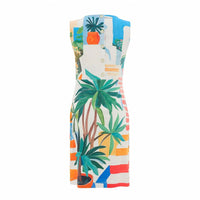 Dolcezza - Pots On The Stairs Sleeveless Midi Dress