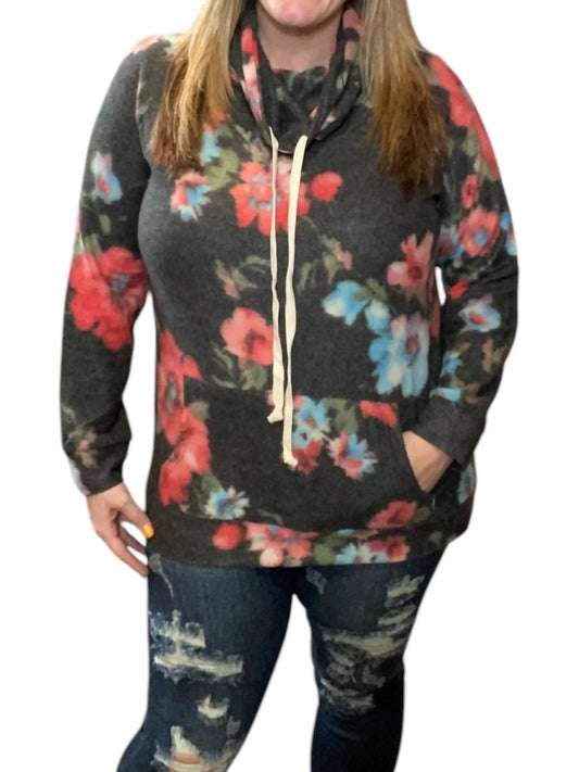 Honeyme - Floral Cowlneck Sweater