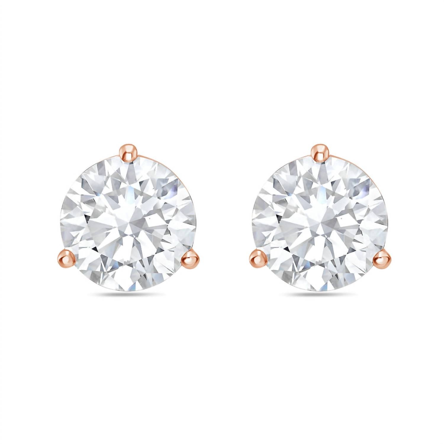 Diana M Jewels - 0.50 Cts Round Lab Grown Stud Earrings