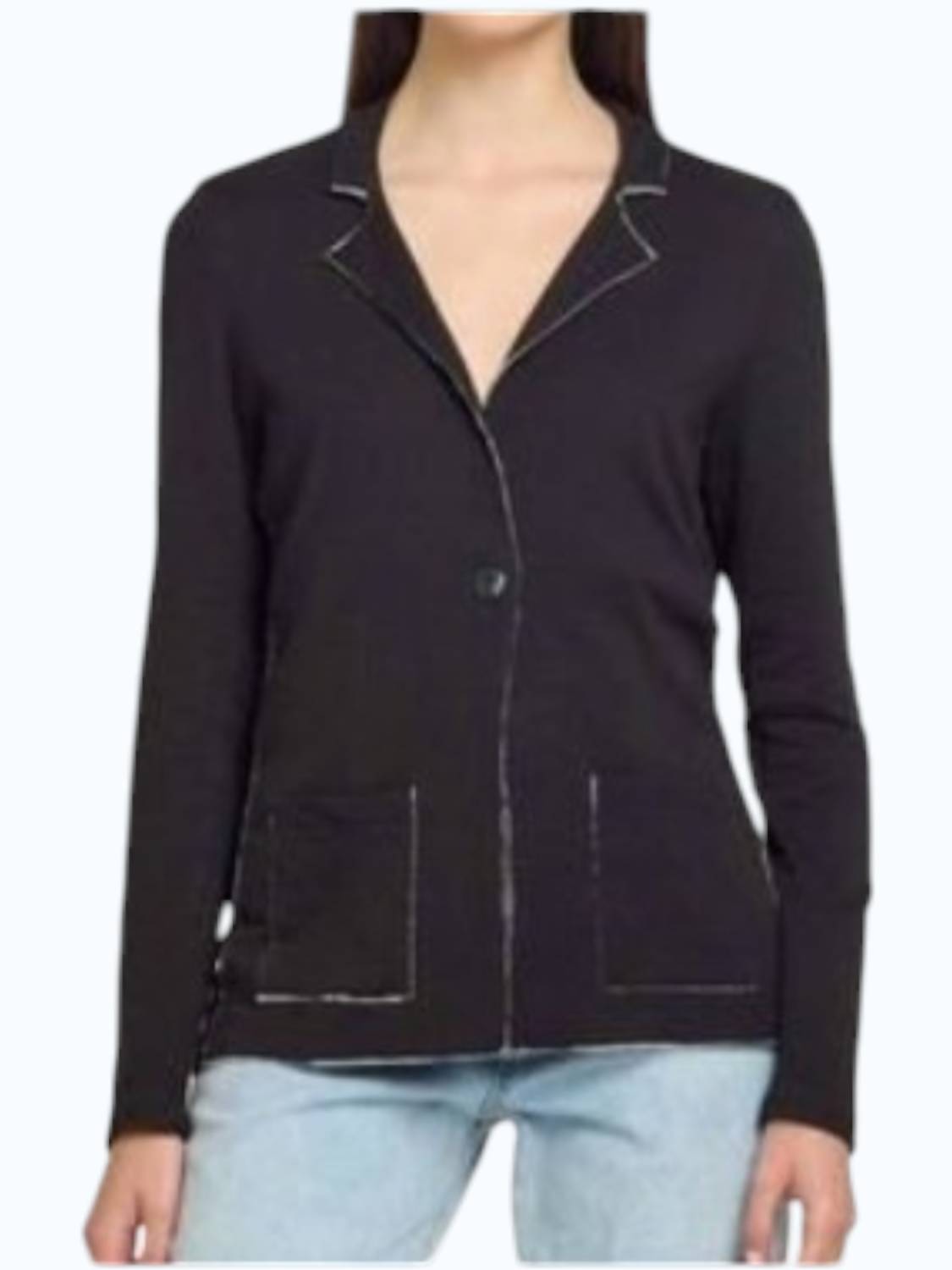 Goldie Lewinter Double Faced Blazer in black grey heather - women's jacket
