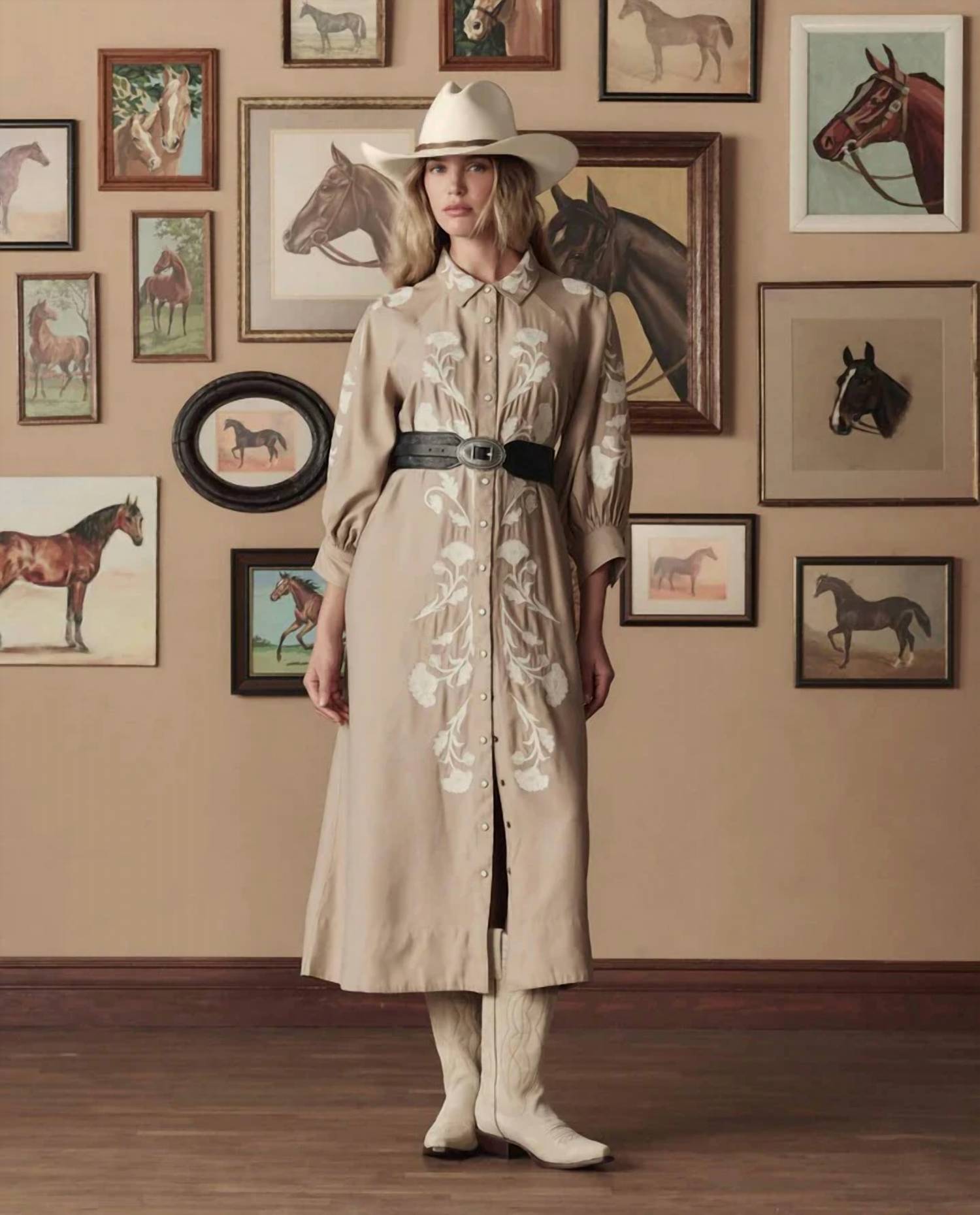 The Great. - Western Embroidered Herd Dress