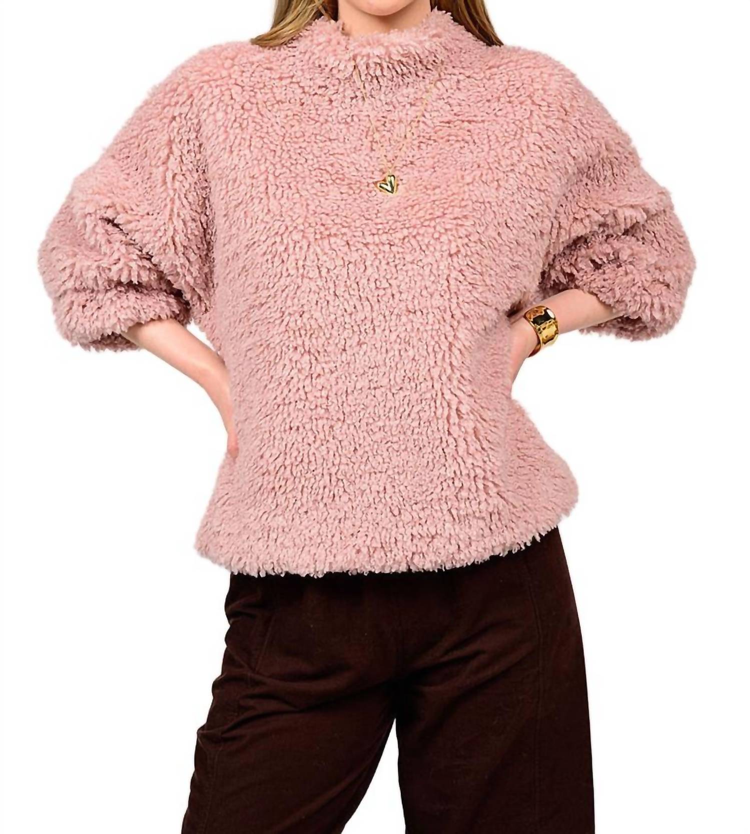 Ivy Jane - Shaggy Fur Popover Top
