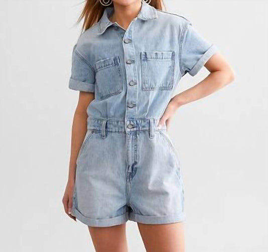 Dylan - Cuffed Denim Romper