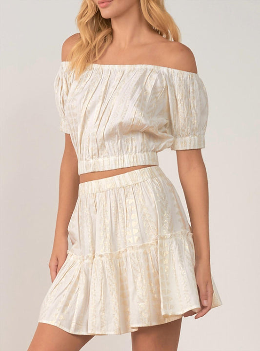 Elan - Lurex Mini Skirt