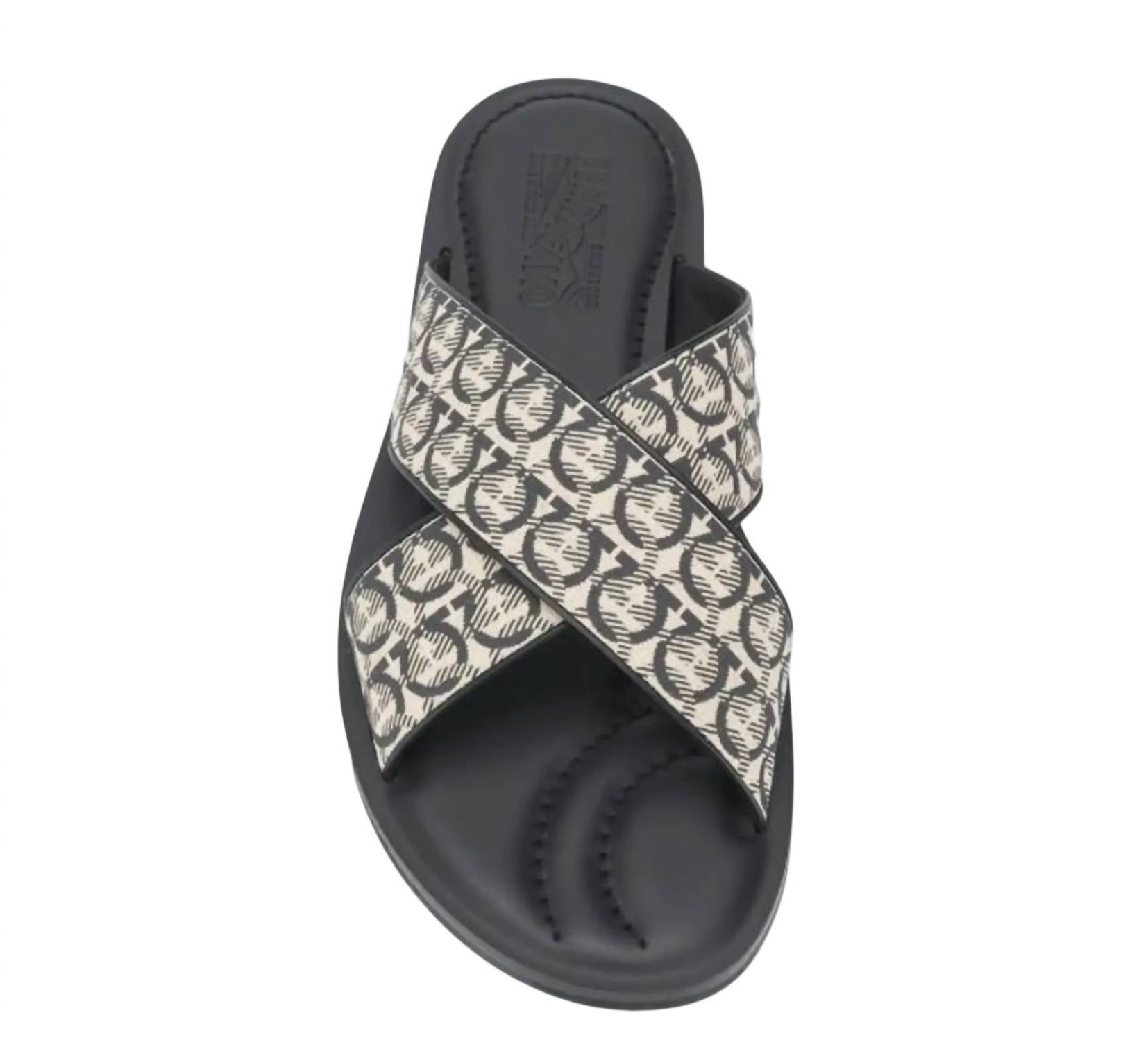 Salvatore Ferragamo - Men's Gancini Cross-over Strap Sandals