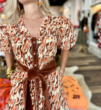 Victoria Dunn - Marigold Short Puff Sleeve Mini Dress