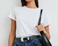 Rails Short Sleeve Classic Crew T-Shirt in white - women's t-shirt