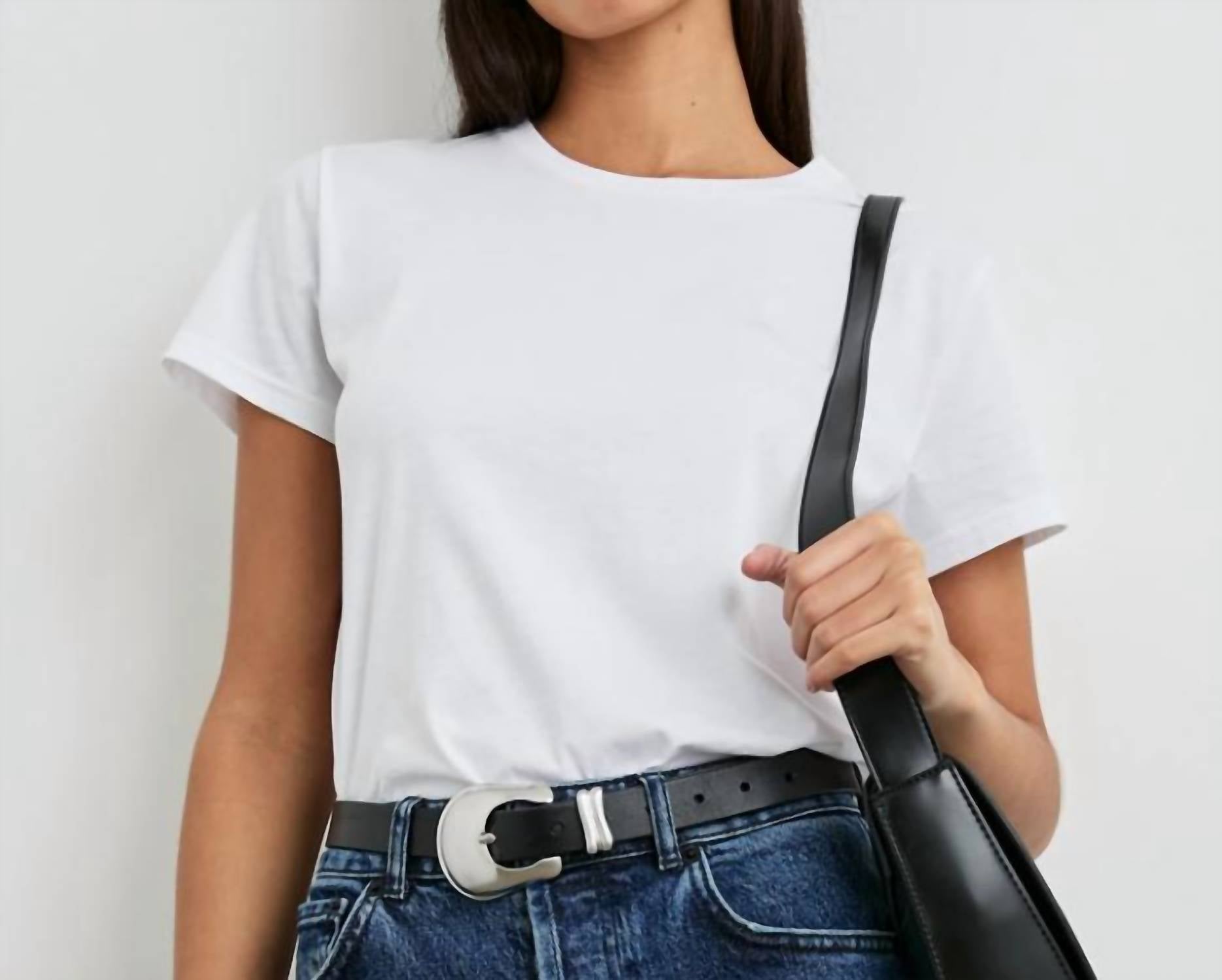 Rails Short Sleeve Classic Crew T-Shirt in white - women's t-shirt