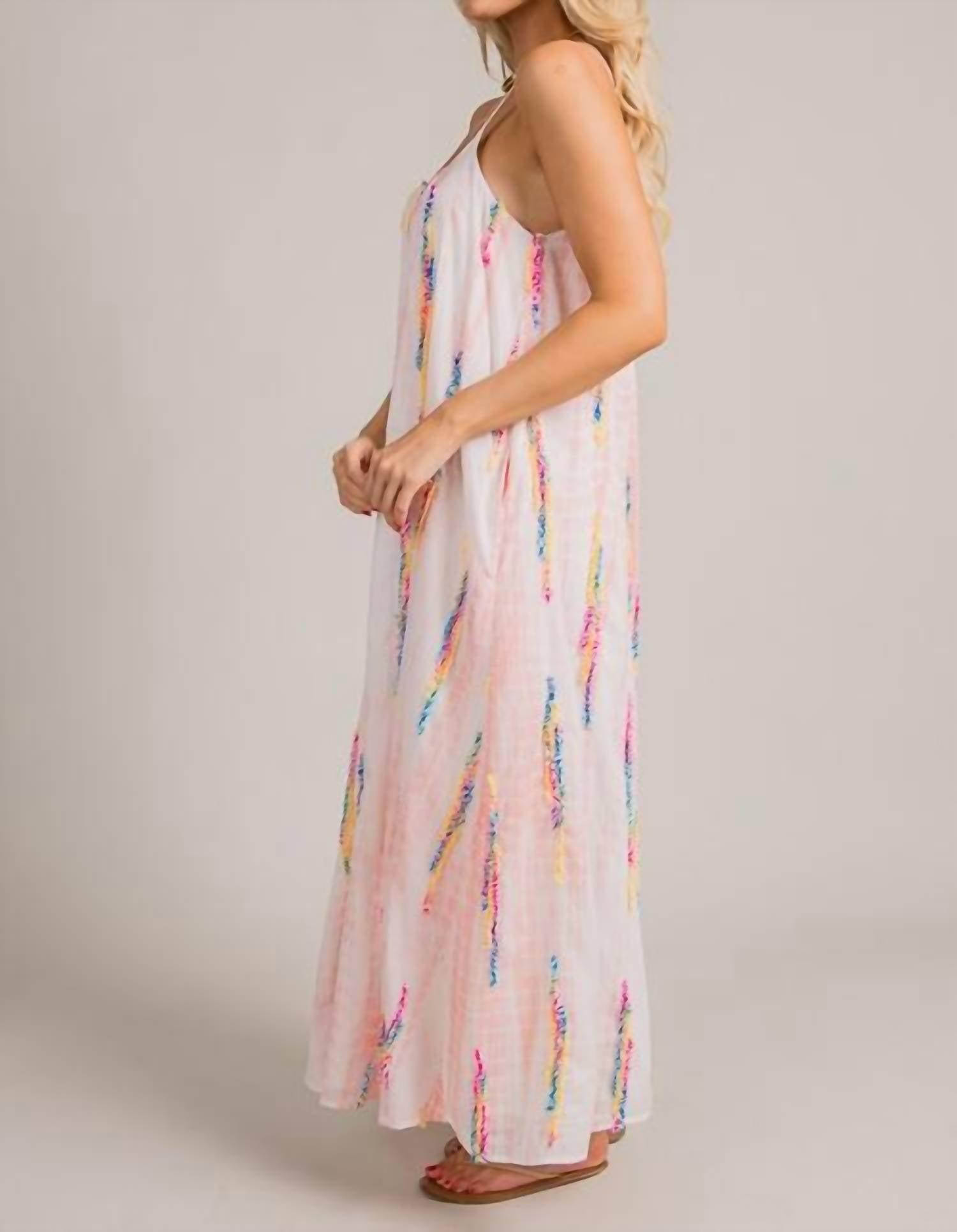 EN CREME Miami Tie Dye Maxi Dress in multicolor - women's dress - alternate view