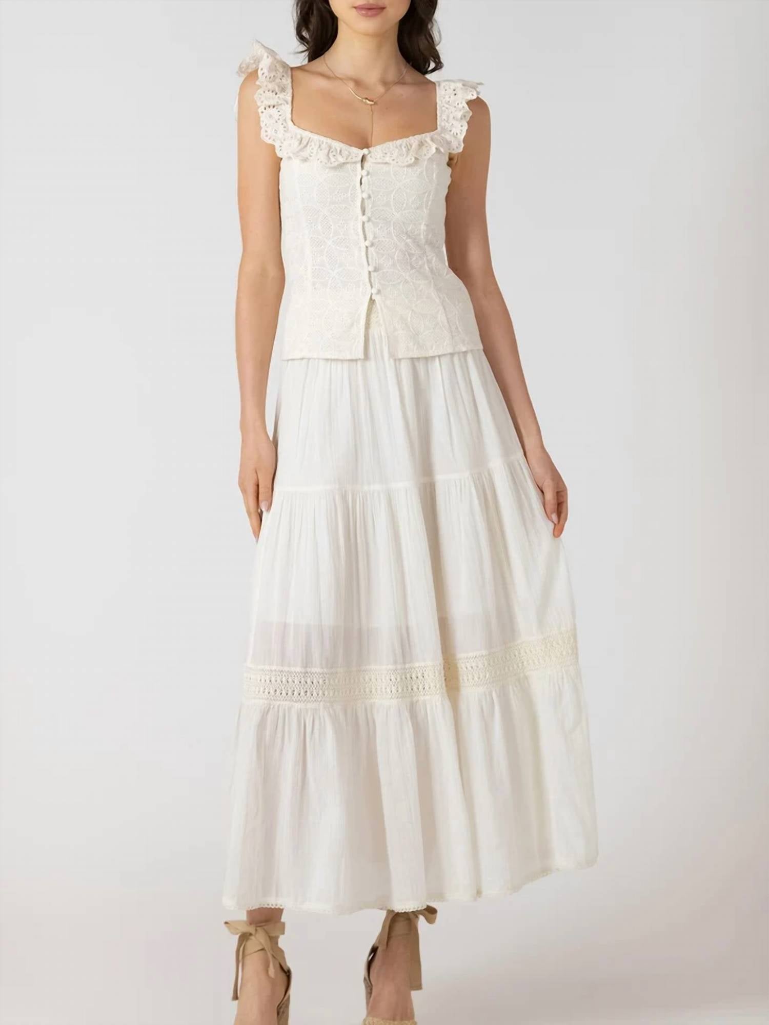 Dex - Eyelet Tank Top