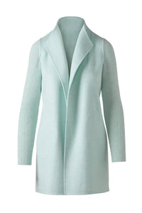 Kinross Women's Rib Sleeve Coat in seaglass - women's jacket